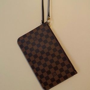 Louis Vuitton Damier Ebene Wristlet with Zipper